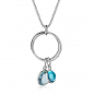 Preview: Collier mit blauen Quarz Cabochon Silber 925/000