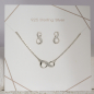 Preview: Set Collier & Ohrstecker Endless Silber 925/000 rhodiniert