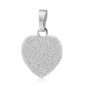 Preview: Anhänger / Collier Gravurplatte Herz mit Diamant Glitzer Silber 925/000