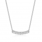 Preview: Collier mit 5 Zirkonia 42/45cm Silber 925/000