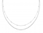 Preview: Collier 2-rhg. 40+5cm Silber 925/000 rhodiniert