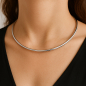 Preview: Halsreif 4mm breit poliert Silber 925/000