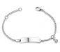 Preview: ID-Armband für Kinder/Baby mit Zirkonia 3mm Silber 925/000