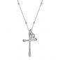 Preview: Collier mit Kreuz/Zirkonia Silber 925/000