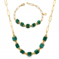 Preview: Collier mit Malachit Silber 925/000 vergoldet
