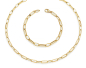 Preview: Fantasie Collier/Armband Gold 585/000 halbmassiv