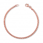 Preview: Venezianerarmband 2,5mm breit 8-seitig diamatiert Silber 925/000 rosé vergoldet