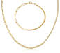 Preview: Collier Ankerkette weit/rund Silber 925/000 vergoldet
