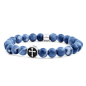 Preview: Frank 1967 Armband Sodalith matt 8mm breit Edelstahl