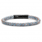 Preview: Frank 1967 Armband Echt Leder hellblau 6mm breit Edelstahl