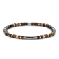 Preview: Frank 1967 Armband schwarzer Achat / grauer Labradorit 4mm