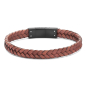 Preview: Frank 1967 Armband Echt Leder braun 9,0mm Edelstahl IPB