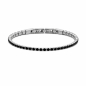 Preview: Frank 1967 Armband mit Zirkonia schwarz Ø 3mm Edelstahl IPS
