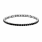 Preview: Frank 1967 Armband mit Zirkonia schwarz Ø 4mm  Edelstahl IPS