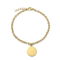 Preview: Armband mit Gravurplatte 16+3cm Edelstahl IPG