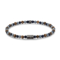 Preview: Frank 1967 Kinderarmband Tigerauge / Hämatit / Achat 4mm breit Edelstahl IPB
