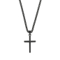 Preview: Frank1967 Halskette 50cm mit Anhänger Kreuz Edelstahl IPB