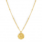 Preview: Lovebird Collier 40+5cm mit Platte gehämmert Edelstahl IPG