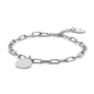 Preview: Lovebird Armband mit Gravurplatte 16+3cm Edelstahl IPS