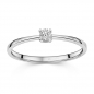 Preview: Lovebird Damenring mit Brillant 0,05 ct. Weissgold 585/000