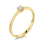 Preview: Lovebird Damenring mit Brillant 0,05 ct. Gelbgold 585/000