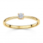 Preview: Lovebird Damenring mit Brillant 0,05 ct. Gelbgold 585/000