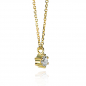 Preview: Lovebird Collier mit Brillant 0,10 ct. Gelbgold 585/000