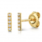 Preview: Lovebird Ohrstecker mit Brillant 0,035 ct. Gelbgold 585/000