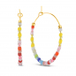 Preview: Lovebird Ohrringe Glasbeads Farbenmix Edelstahl