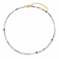 Preview: Lovebird Collier Glasbeads rosa/grau