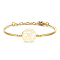 Preview: Lovebird Armband mit Kreis/Herzen Edelstahl IPG