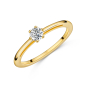 Preview: Lovebird Damenring mit Lab Grown Brillant 0,20 ct. Gelbgold 585/000