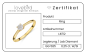 Preview: Lovebird Damenring mit Lab Grown Brillant 0,25 ct. Gelbgold 585/000