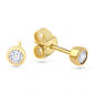 Preview: Lovebird Ohrstecker mit Lab Grown Brillant 0,20 ct. Gelbgold 585/000