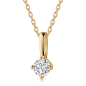 Preview: Lovebird Anhänger mit Lab Grown Brillant 0,20 ct. Gelbgold 585/000