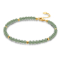 Preview: Lovebird Fußkette mit Achat grün Edelstahl IPG