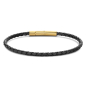 Preview: Lovebird Armband Leder schwarz Edelstahl IPG