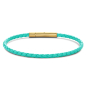 Preview: Lovebird Armband Leder hell-türkis Edelstahl IPG