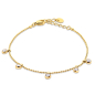 Preview: Lovebird Armband mit 5 Zirkonia Edelstahl IPG