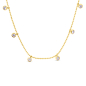 Preview: Lovebird Collier mit 9 Zirkonia Edelstahl IPG