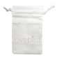 Preview: Lovebird Collier 40+5cm mit Platte gehämmert Edelstahl IPG