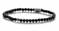 Preview: Frank 1967 Armband Achat schwarz 4-5mm breit Edelstahl