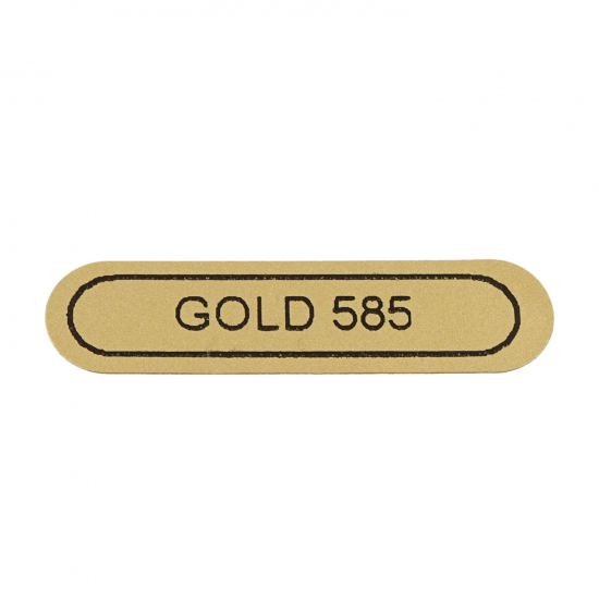 Haftetiketten Gold 585