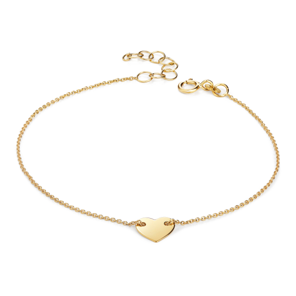 Armband mit Herz 16+3cm Gold 333/000