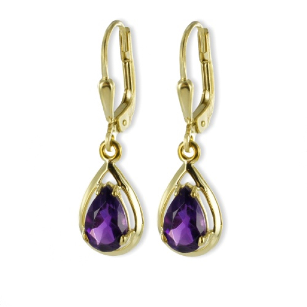 Ohrhänger mit Amethyst - Gold 333/000