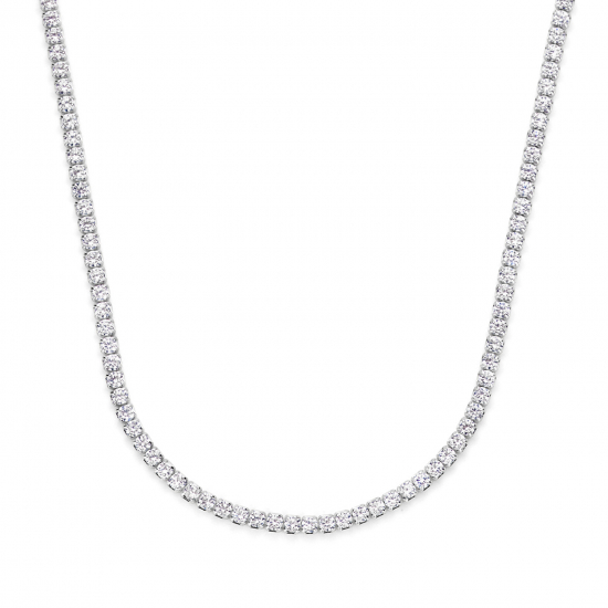 Tennis-Halskette mit Zirkonia weiß 1.5mm Silber 925/000 rhodiniert