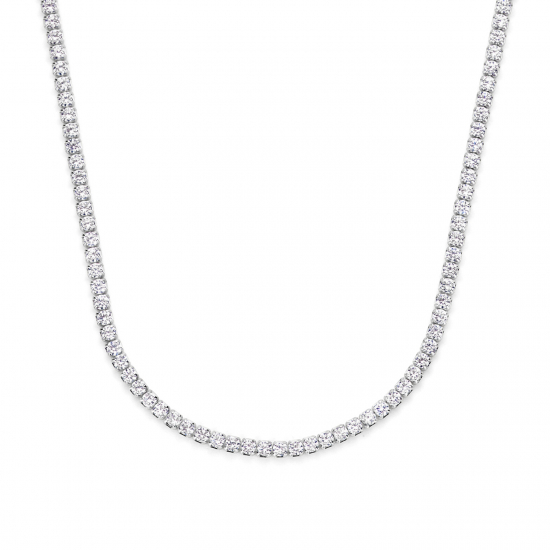 Tennis-Halskette mit Zirkonia weiß 1.75mm Silber 925/000 rhodiniert
