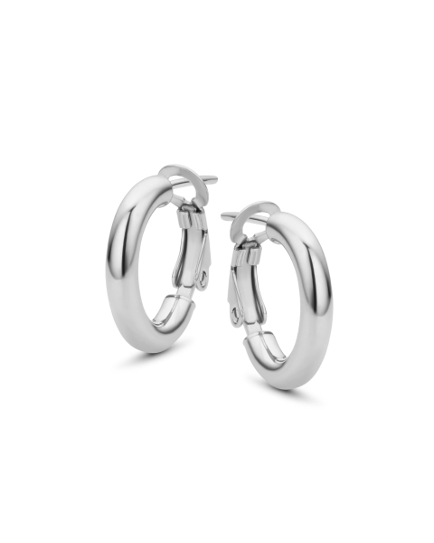 Creolen 28/4mm Silber 925/000 rhodiniert