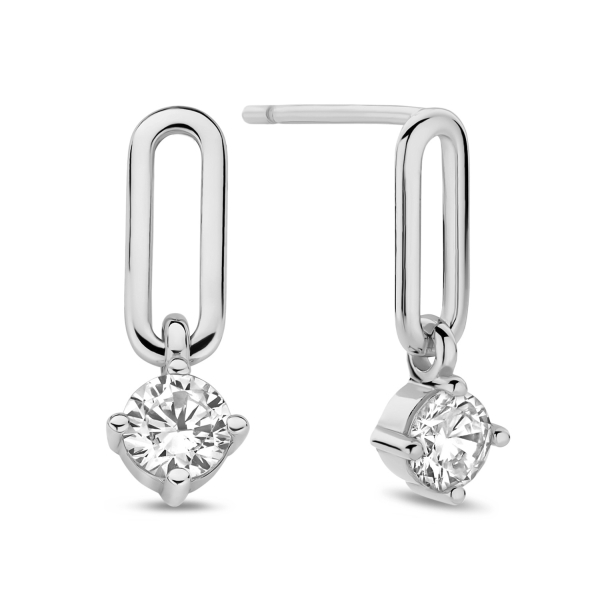 Ohrstecker mit Zirkonia Silber 925/000 rhodiniert