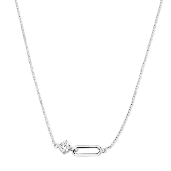 Collier mit Zirkonia Silber 925/000 rhodiniert